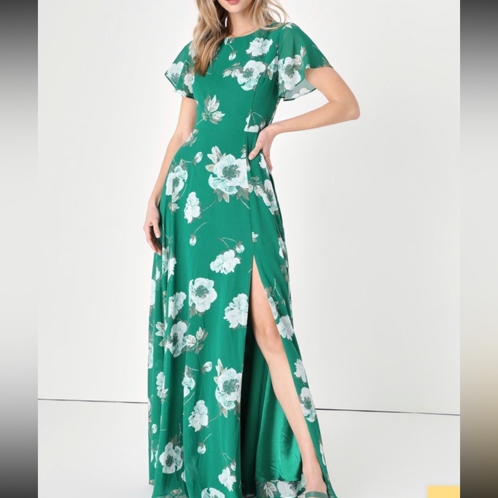 Green maxi dress